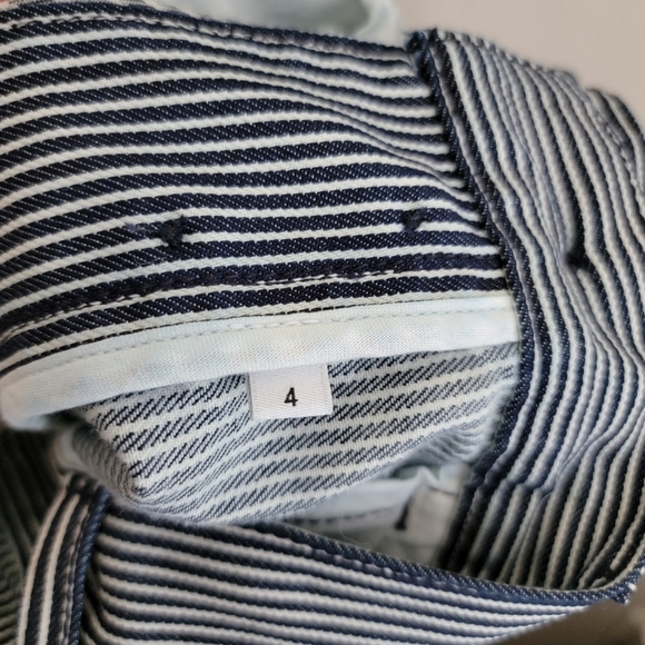 Jesse Kamm Handy Pant in Navy/White Stripe size 4 NWT - Picture 11 of 13